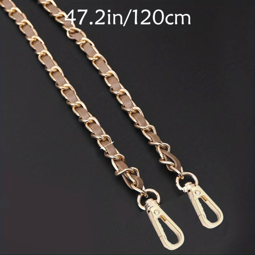 Taupe & Gold Crossbody Chain